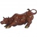 Red&Blue Colored Copper Cow Ornament 